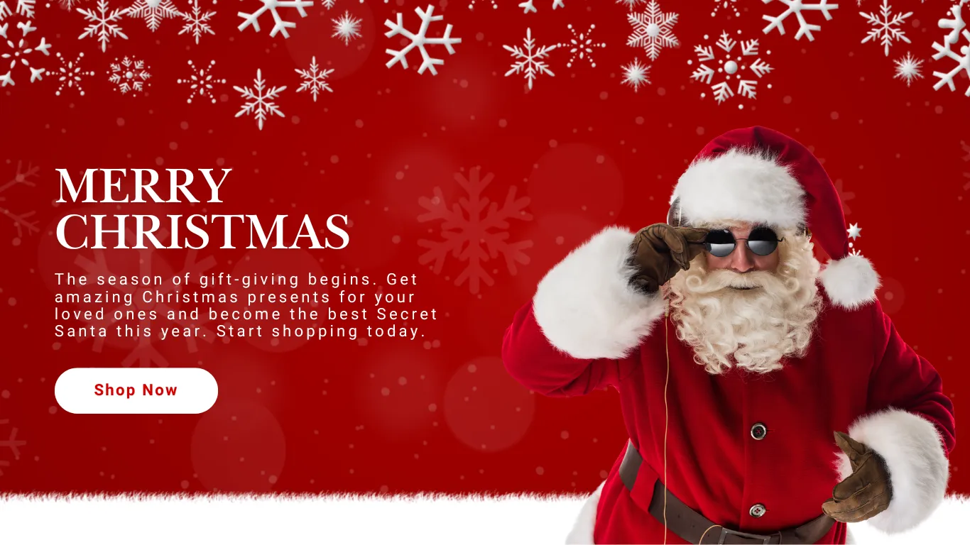 Christmas Theme Landing Page Template in Canva