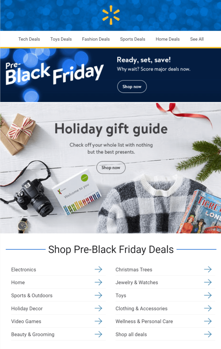 Walmart Black Friday Email