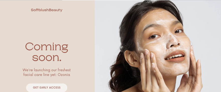 Beauty & Skincare Launch Website Template