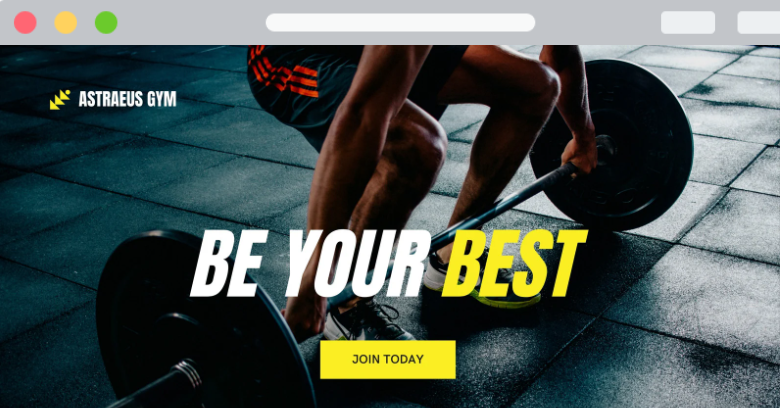 Fitness Landing Page Template