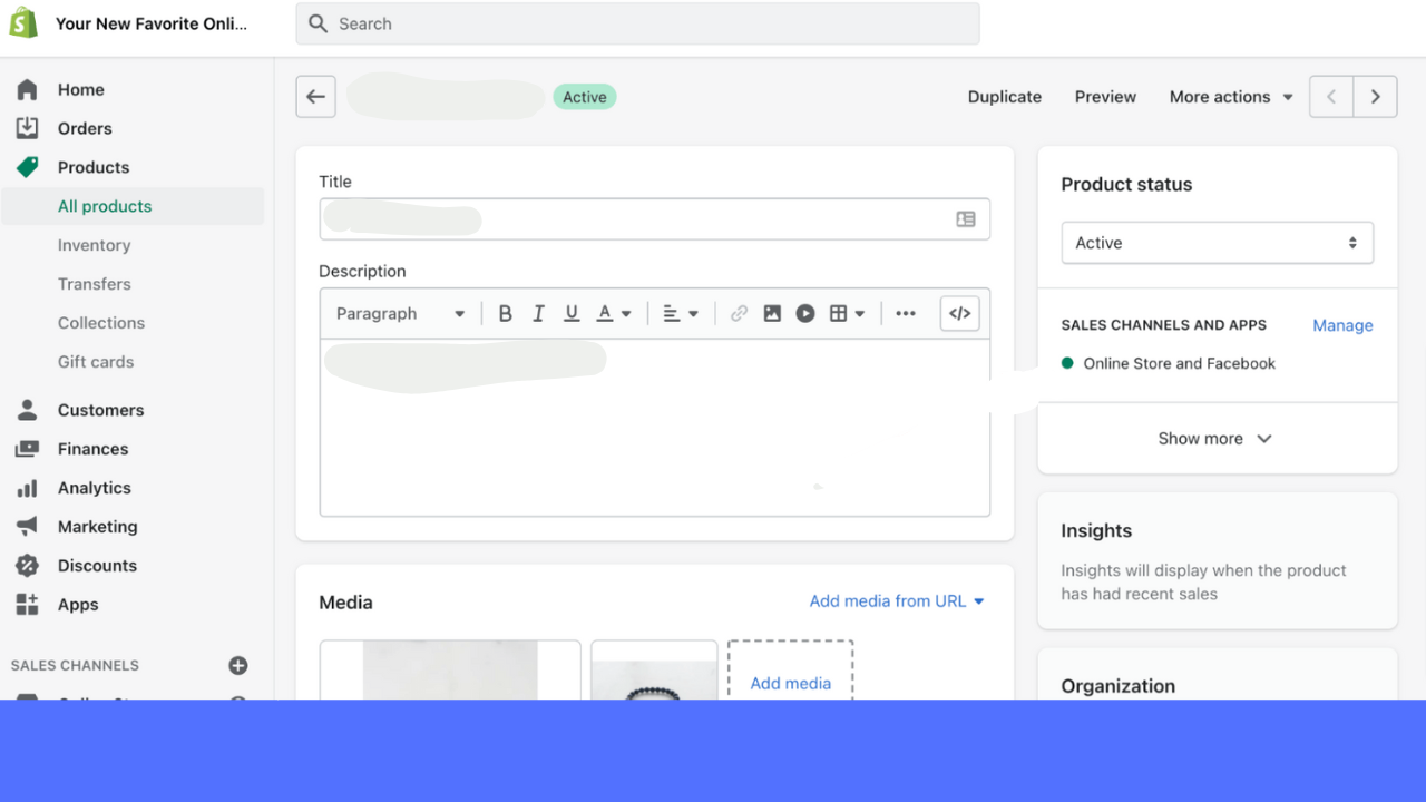 Sales Channel in Products
