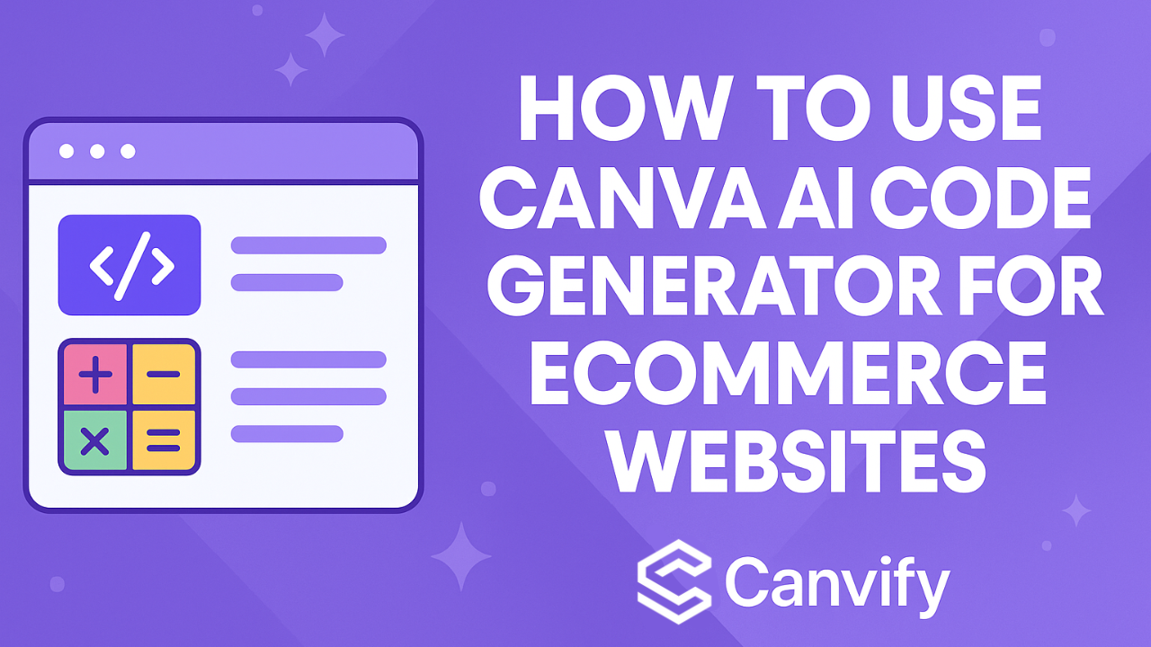 How to Use Canva AI Code Generator for Ecommerce Websites